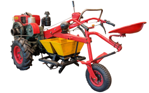 Two-wheel tractor-mounted fertilizer applicator
